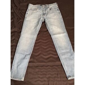 Hollister Men's Super Skinny Jeans- 31x30- Light Wash Blue- Stretch Denim EUC